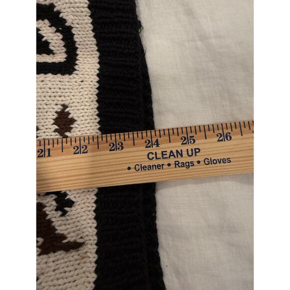 Express Long Sleeve Animal Print Cardigan Sweater Ribbed Knit Brown Women's Med - Picture 8 of 10